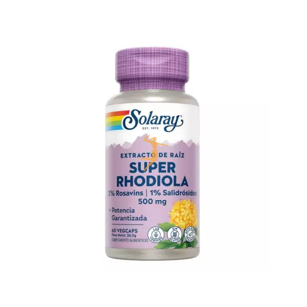 SUPER RHODIOLA 60 CÁPSULAS VEGETALES SOLARAY
