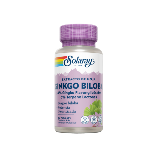 GINKGO BILOBA 60 MG- 60 CÁP - SOLARAY