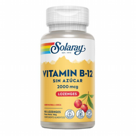 VIT B12 2000 MCG 90 SUBLINGUALES SOLARAY