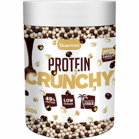QUAMTRAX CRUNCHY PROTEIN DARK & WHITE CHOCO 500GR