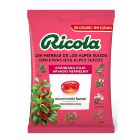 CARAMELO ARANDANO ROJO S/AZUCAR RICOLA