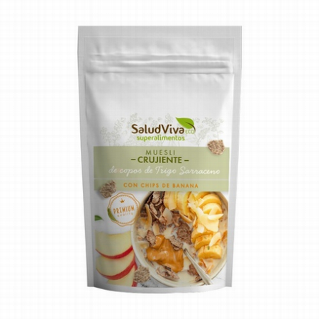 MUESLI CRUJIENTE CHIPS BANANA SALUD VIDA