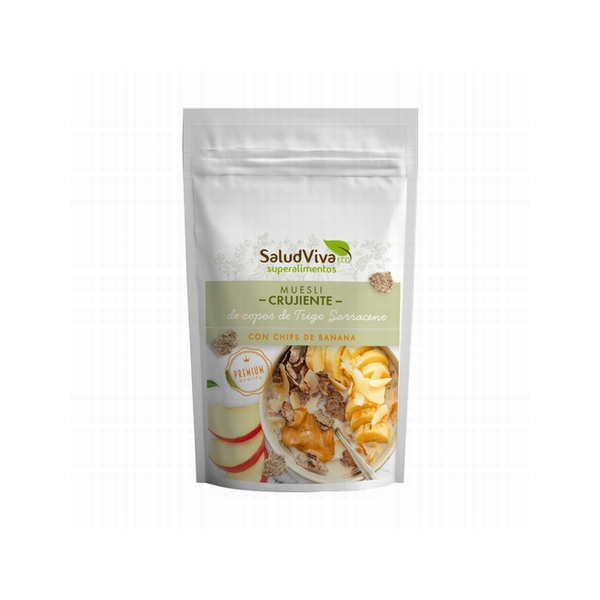 MUESLI CRUJIENTE CHIPS BANANA SALUD VIDA