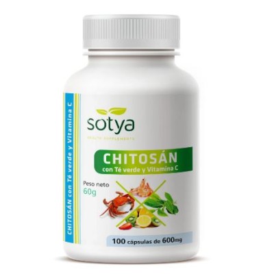 CHITOSAN + TE VERDE + VIT.C 600 MG 100 CAPSULAS