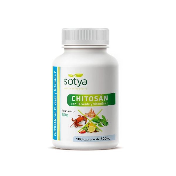 CHITOSAN + TE VERDE + VIT.C 600 MG 100 CAPSULAS