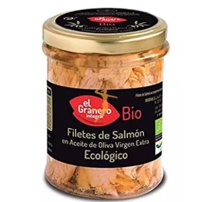FILETES DE SALMON BIO, TARRO 195 g
