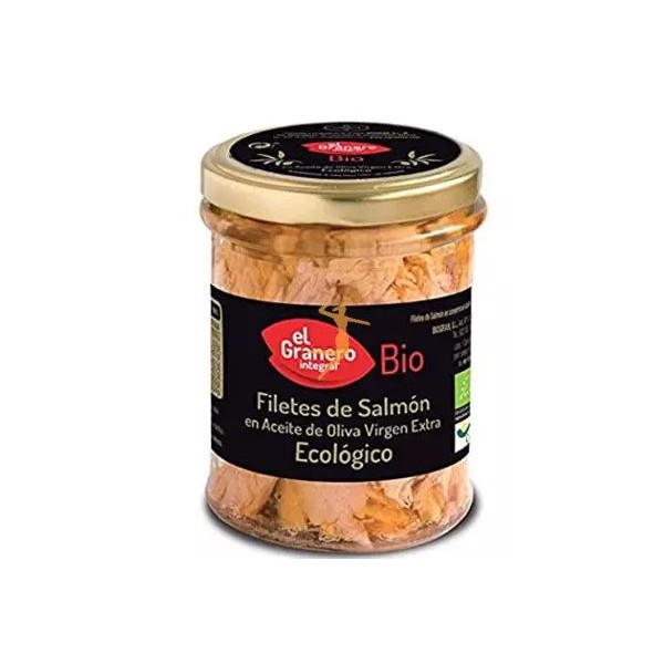 FILETES DE SALMON BIO, TARRO 195 g