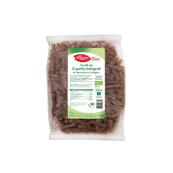 FUSILLI INTEGRALES DE ESPELTA BIO, 500 g