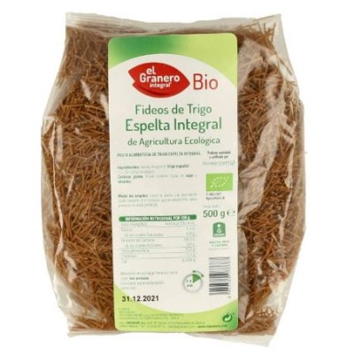 FIDEOS INTEGRALES DE ESPELTA BIO, 500 g