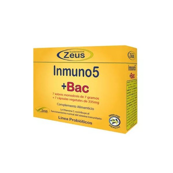INMUNO-5 + BAC 7 SOBRES+7 CAPS