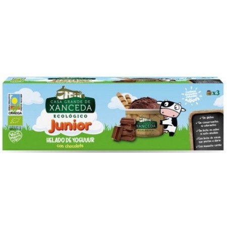 HELADO TARRINA yogurt y chocolate BIO 3x100g - XANCEDA