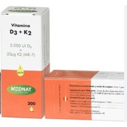 VITAMINA D3+K2 300gotas - MEDNAT