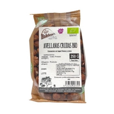 AVELLANAS CRUDAS BIO 250g - BIOARTESA