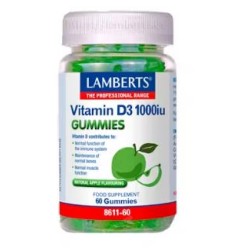 VITAMINA D3 1000 UI 60 gummies (LAMBERTS)