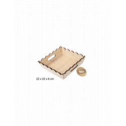 CAJA MADERA CUADRADA 22X22