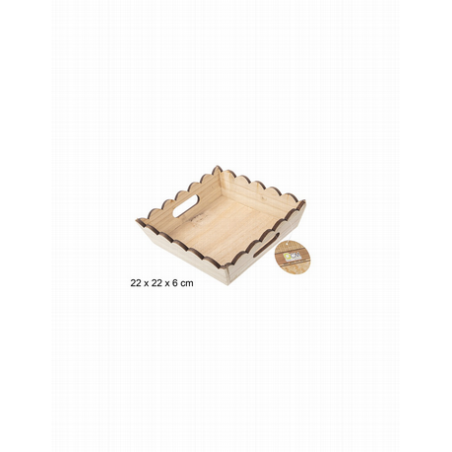 CAJA MADERA CUADRADA 22X22