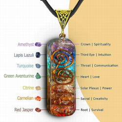7 CHAKRAS IN GOLD COLGANTE