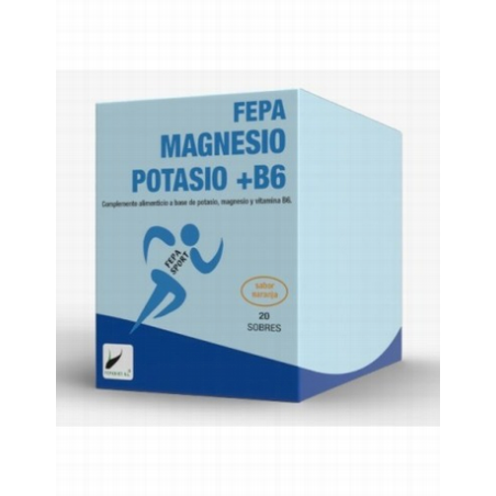 FEPA SPORT magnesio+potasio+B6 naranja 20 sobres