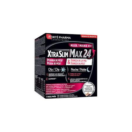 XTRASLIM MAX 24 MUJER 45+ 60 COMP (30 DIA + 30 NOCHE)
