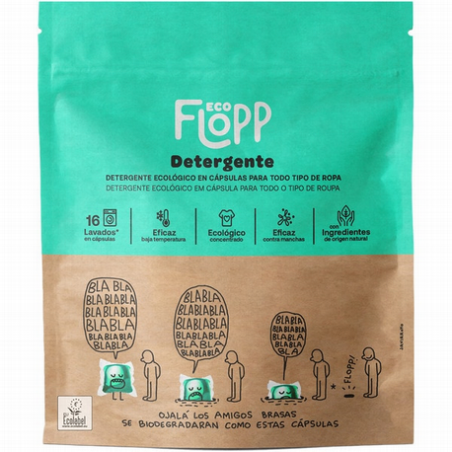 DETERGENTE ROPA 16caps ECO - FLOPP