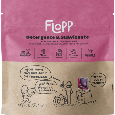 DETERGENTE ROPA SUAVIZANTE 30caps ECO - FLOPP
