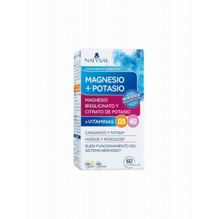 MAGNESIO+POTASIO  VIT D3K2 60 CAP NATYSAL