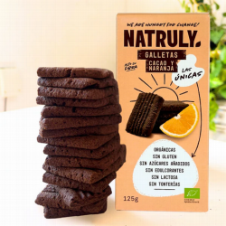 GALLETA CACAO NARANJA SIN GLUTEN BIO 125g - NATRULY
