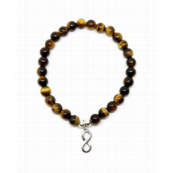 PULSERA OJO DE TIGRE INFINITO PLATA