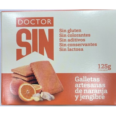 GALLETAS ARTESANAS NARANJA & JENGIBRE 125g DOCTOR SIN