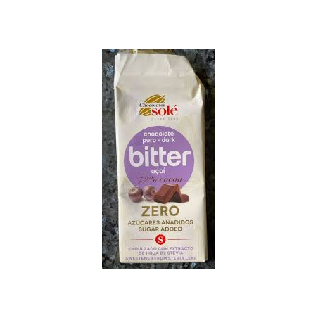 CHOCOLATE 72 ACAI Y STEVIA
