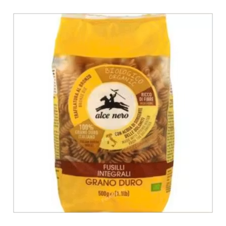 FUSILLI DE TRIGO DURO INTEGRAL 500GR BIO