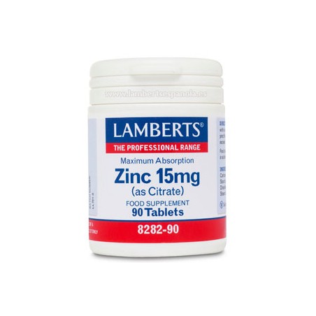 ZINC 15MG CITRATO 90TAB.LAMBER