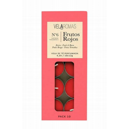 PAQUETE DE VELAS 10 UND FRUTOS ROJOS