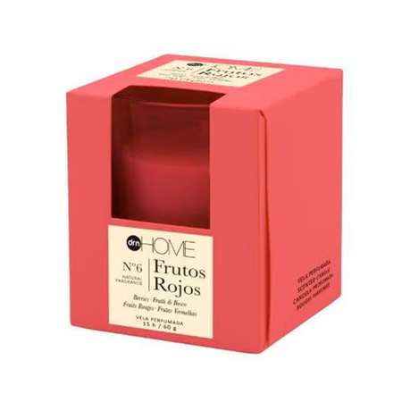 VELA DRNHOME FRUTOS ROJOS