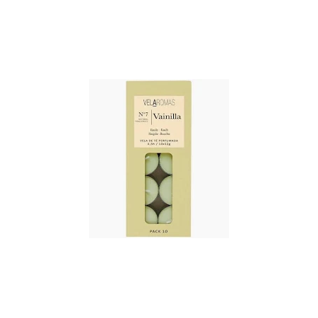 PAQUETE DE VELAS 10 UND VAINILLA