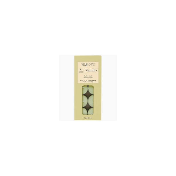 PAQUETE DE VELAS 10 UND VAINILLA