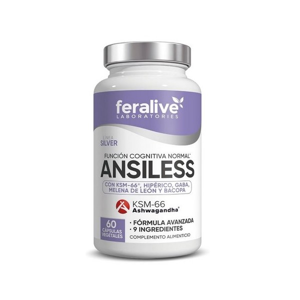Ansiless 60 Cápsulas  Ashwagandha KSM-66®