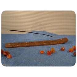 INCENSARIO MADERA LABRADA BRONCE