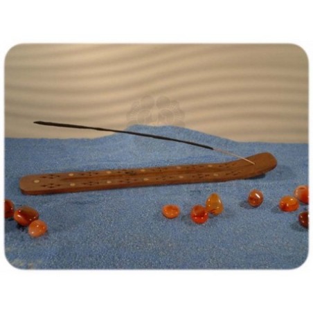 INCENSARIO MADERA LABRADA BRONCE