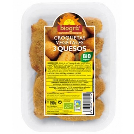 CROQUETAS VEGETALES 3 QUESOS BIOGRA'