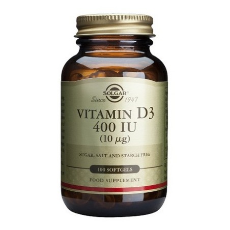 VITAMINA D3 400UI 100CP SOLGAR