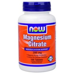 MAGNESIO CITRATO 200MG 100TAB NOW