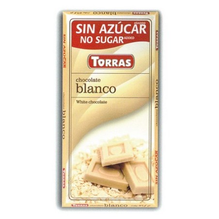 CHOCOLATE BLANCO SIN AZUCAR TABLETA, 75 g